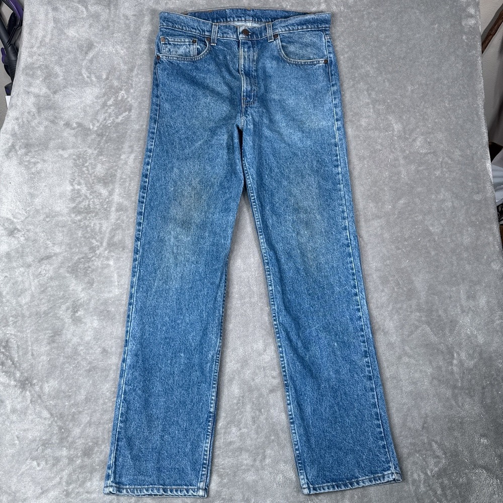 Vintage Levis Jeans Mens 35x34 (Fits 33x32) Blue Denim 505 80s Made‎ in USA